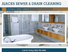 Tablet Screenshot of ajacksdraincleaning.com